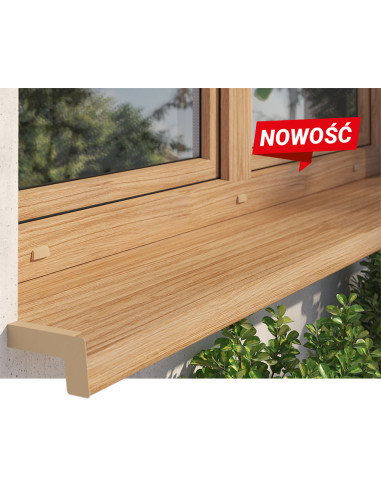 Softline Veneered steel window sill, Natural Oak