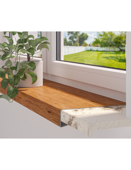 Premium PVC renovation window sill, White