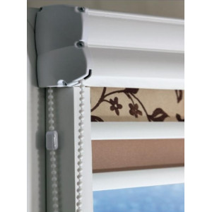 Duo roller blinds - two fabrics in one blind